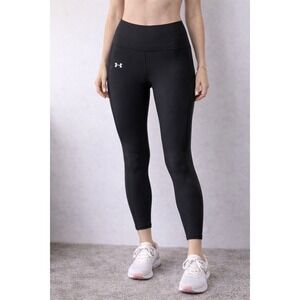 Under Armour HeatGear Compression Leggings Womens Small Black Pockets Activewear